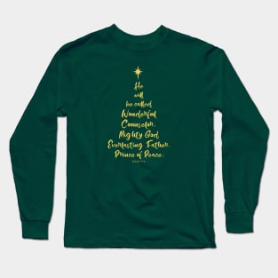 Isaiah 9:6 Christmas Tree Long Sleeve T-Shirt